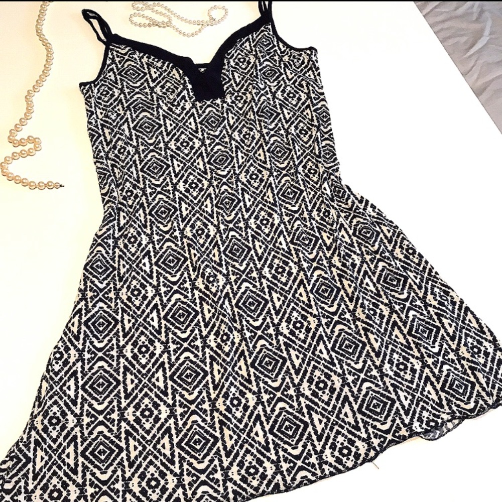 Navy blue and white nightgown